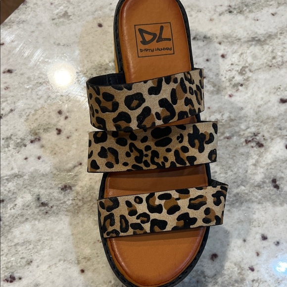 DL Dirty Laundry Leopard Print Platform Sandals - Picture 2 of 4